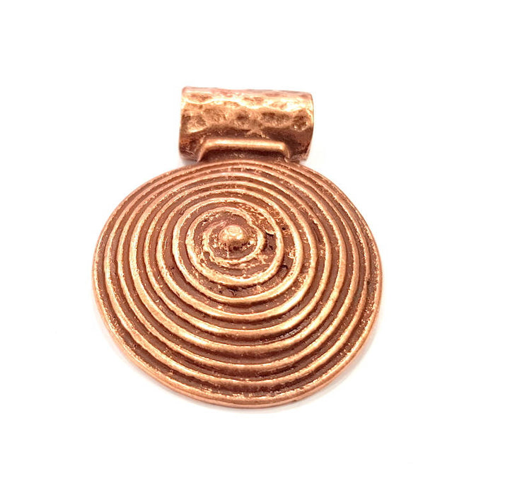 Copper Pendant Copper Medallion Pendant Copper Plated Pendant (56x41mm) G9506