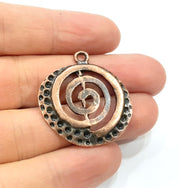 4 Antique Copper Charm Antique Copper Plated Charm (35x32mm) G9509