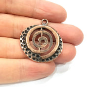 4 Antique Copper Charm Antique Copper Plated Charm (35x32mm) G9509