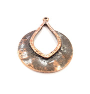2 Antique Copper Charm Antique Copper Plated Charm (46x34mm) G9510