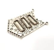 Silver Pendant Blank Antique Silver Plated Pendants (60x38mm)  G9514