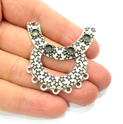 2 Silver Pendant Blank Antique Silver Plated Pendants (45x45mm)  G9518