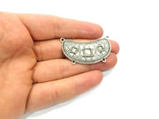 Silver Pendant Blank Antique Silver Plated Pendants (47x24mm)  G9520