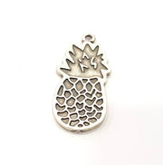 2 Pineapple Charms Antique Silver Plated Charms (40x18mm) G9522