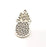 2 Pineapple Charms Antique Silver Plated Charms (40x18mm) G9522