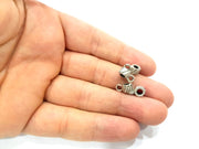 12 Silver Bail Findings Antique Silver Plated Findings (11x6mm) G8860