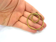 2 Antique Bronze Plated Pendant (50mm) G9441