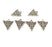 12 Silver Triangle Charms Antique Silver Plated Charms (17x14mm) G8904