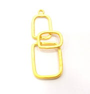 Gold Charm Gold Plated Charms  (58x24mm)  G14372