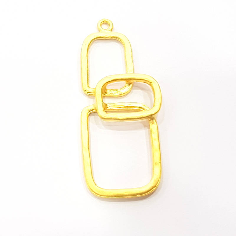 Gold Charm Gold Plated Charms  (58x24mm)  G14372