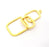 Gold Charm Gold Plated Charms  (58x24mm)  G14372