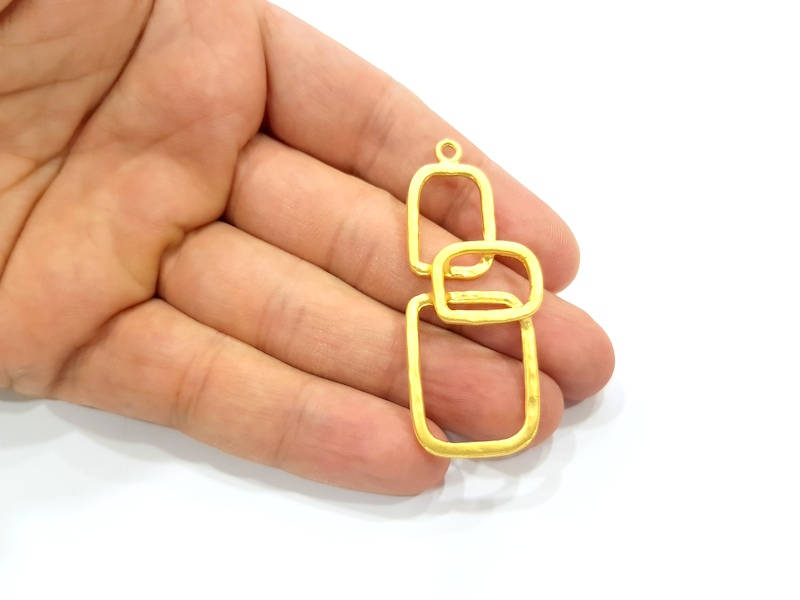 Gold Charm Gold Plated Charms  (58x24mm)  G14372