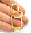 Gold Charm Gold Plated Charms  (58x24mm)  G14372