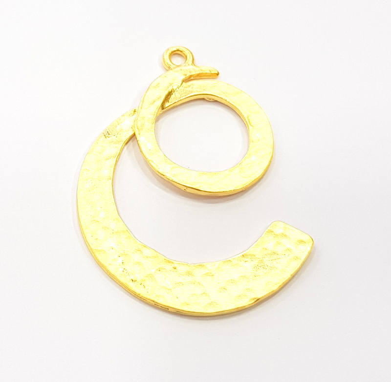Gold Charm Gold Plated Charms  (47x34mm)  G8911