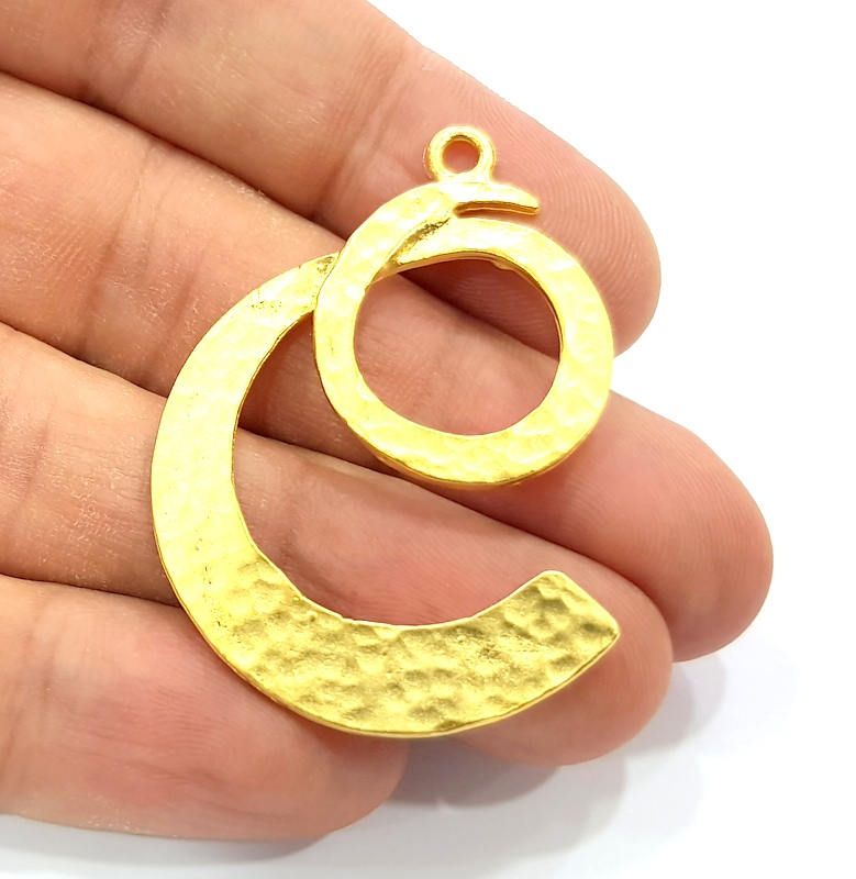 Gold Charm Gold Plated Charms  (47x34mm)  G8911