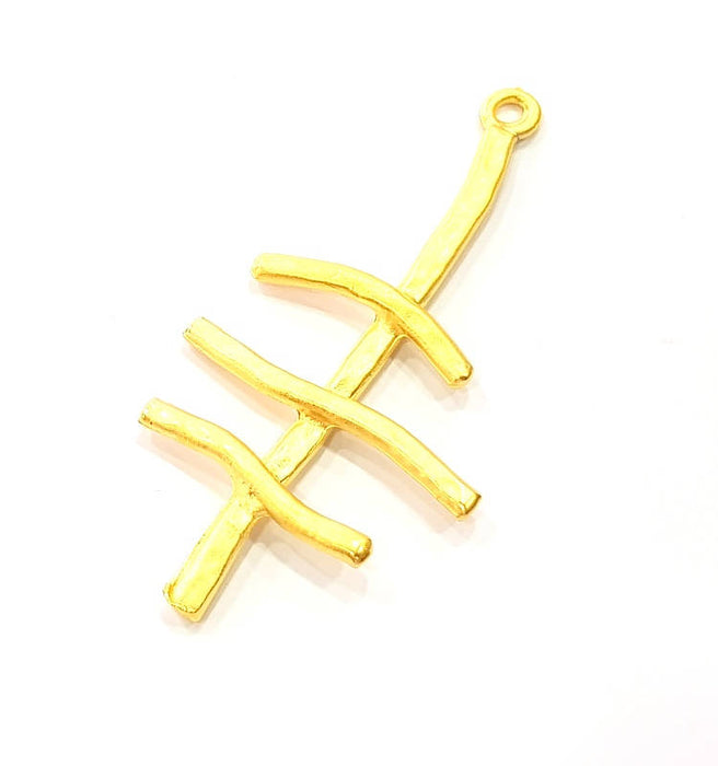 Gold Charm Gold Plated Charms  (57x28mm)  G8914