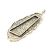Silver Pendant Blank Mosaic Base Blank inlay Blank Necklace Blank Resin Blank Mountings Antique Silver Plated Brass ( 50x19mm )  G9099