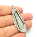 Silver Pendant Blank Mosaic Base Blank inlay Blank Necklace Blank Resin Blank Mountings Antique Silver Plated Brass ( 50x19mm )  G9099