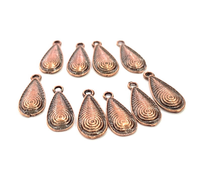 20 Antique Copper Charm Antique Copper Plated Charm (18x7mm) G8920