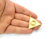 Gold Pendant Blank Base Setting Necklace Blank Resin Blank Mountings Gold Plated Brass ( 37mm blank ) G8924