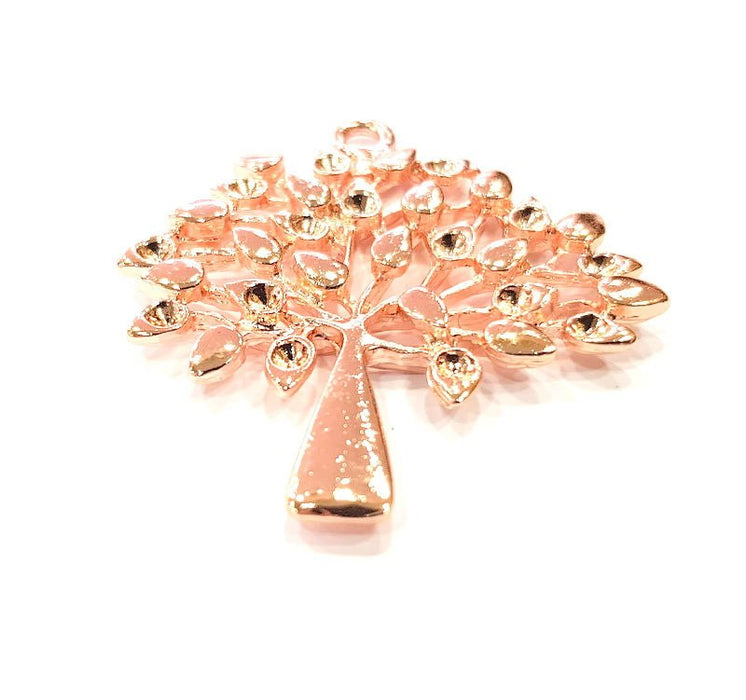 Rose Gold Tree Pendant Rose Gold Plated Pendant (50x46 mm) G8934