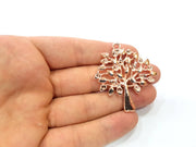 Rose Gold Tree Pendant Rose Gold Plated Pendant (50x46 mm) G8934
