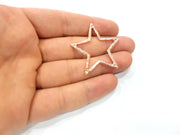 2 Rose Gold Star Pendant Rose Gold Plated Pendant (44 mm) G8939