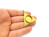 Raw Brass Pendant Blank Mosaic Base Blank inlay Blank Necklace Blank Resin Blank Mountings Cabochon Bezel Base  (20mm blank) G8949
