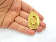 Raw Brass Pendant Blank Mosaic Base Blank inlay Blank Necklace Blank Resin Blank Mountings Cabochon Bezel Base  (20x15mm blank) G8950