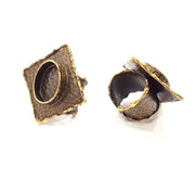 Antique Bronze Ring Blank inlay Ring Blank Mosaic Bezel Base Settings Cabochon Mountings (18x13mm Blank ) Antique Bronze Plated Brass G8976