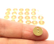 Alphabet Letter Charms Gold Alphabet Charms 10mm , Gold Plated Charms G9575