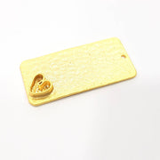 Heart Pendant Gold Pendant Blank Mosaic Base inlay Blank Necklace Blank Resin Blank Mountings Gold Plated Brass ( 10x6mm blank ) G9580