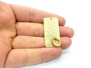 Drop Pendant Gold Pendant Blank Mosaic Base inlay Blank Necklace Blank Resin Blank Mountings Gold Plated Brass ( 10x6mm blank ) G9581