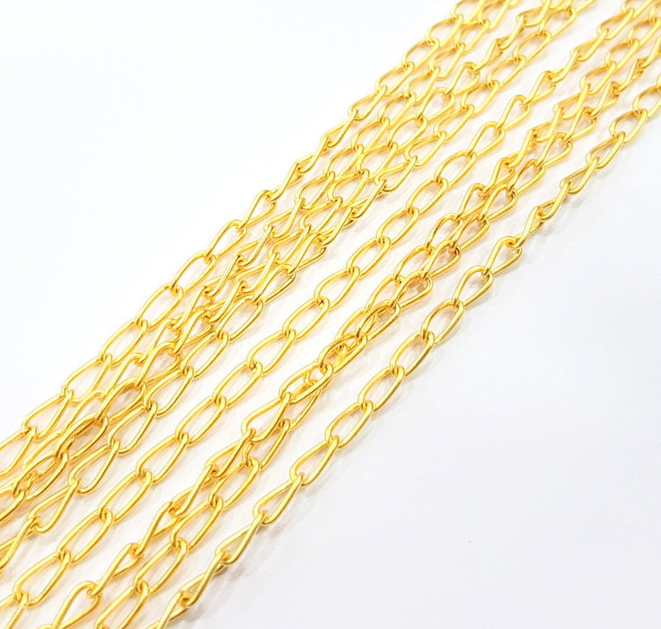 Gold Chain Gold Plated Chain 1 Meter - 3.3 Feet  (7x3 mm) G9583