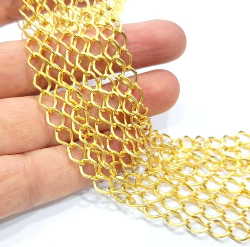 Gold Chain Gold Plated Chain 1 Meter - 3.3 Feet  (9x6 mm) G9584