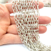 Silver Chain Antique Silver Plated Chain  1 Meter - 3.3 Feet (8x5mm) G9587