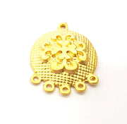 2 Gold Earrin Findings Gold Charm Gold Plated Charms  (28x21mm)  G9617