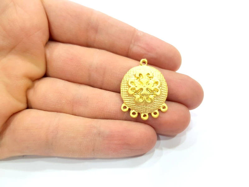 2 Gold Earrin Findings Gold Charm Gold Plated Charms  (28x21mm)  G9617