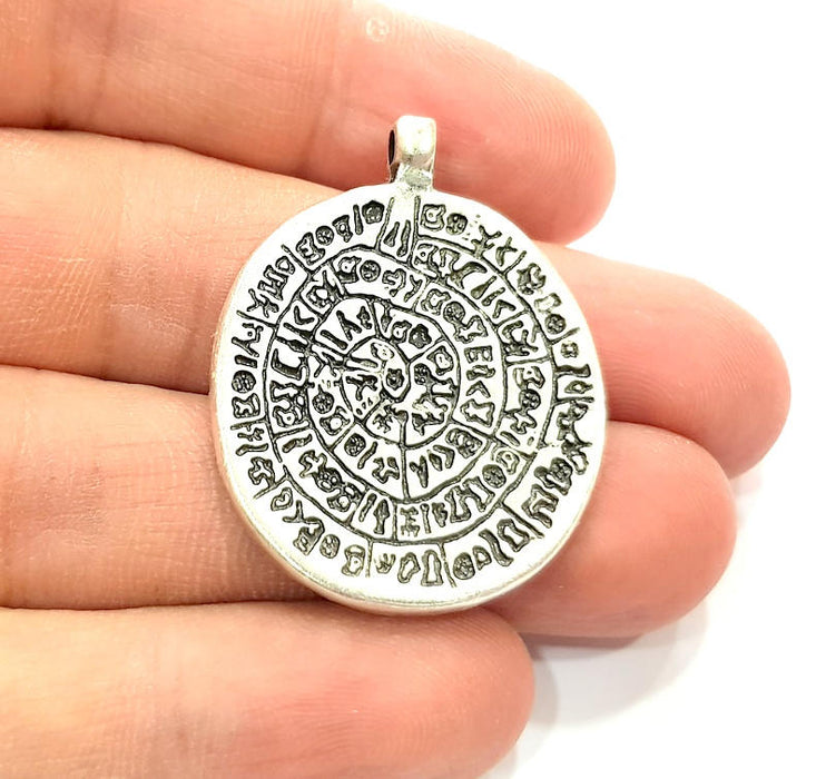 Silver Pendant Antique Silver Plated Pendants (39x29mm)  G9621