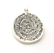 Silver Pendant Antique Silver Plated Pendants (39x29mm)  G9621