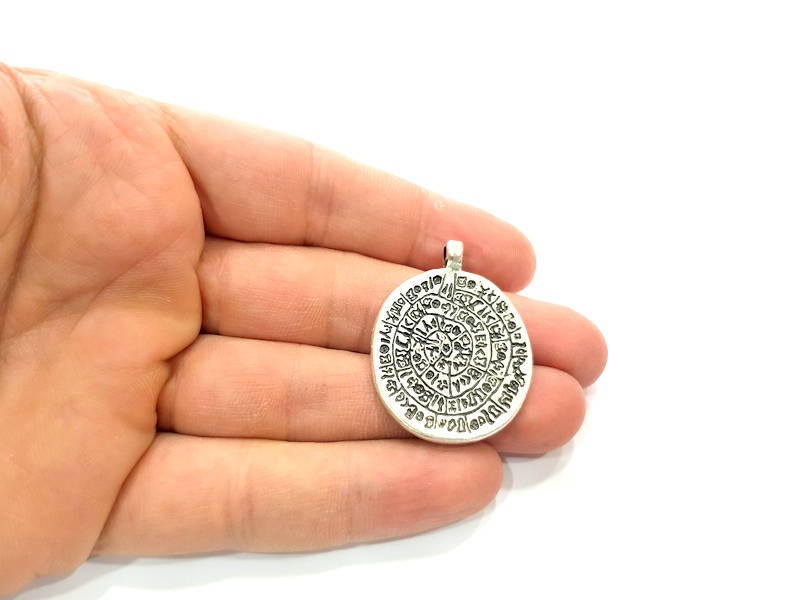 Silver Pendant Antique Silver Plated Pendants (39x29mm)  G9621