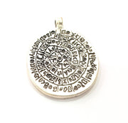 Silver Pendant Antique Silver Plated Pendants (39x29mm)  G9621