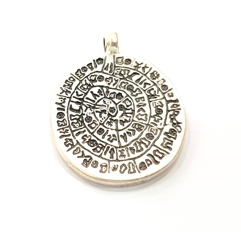 Silver Pendant Antique Silver Plated Pendants (39x29mm)  G9621