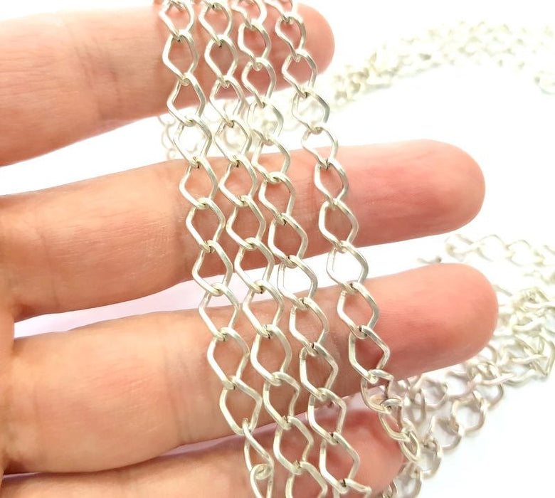 Silver Chain Antique Silver Plated Chain  1 Meter - 3.3 Feet (9x6mm) G9623