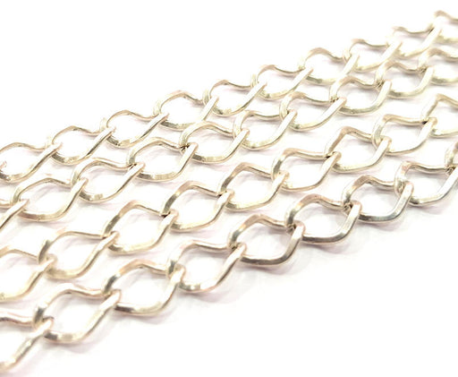 Silver Chain Antique Silver Plated Chain  1 Meter - 3.3 Feet (9x6mm) G9623