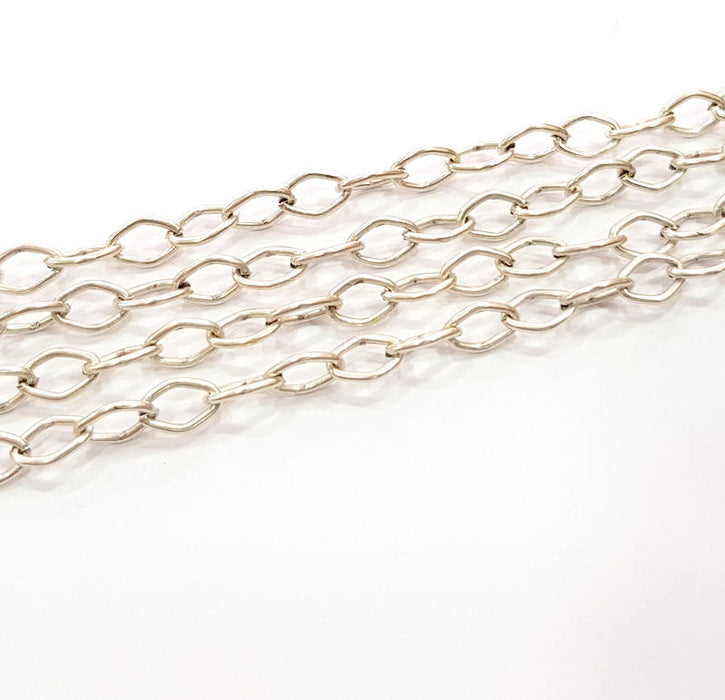 Silver Chain Antique Silver Plated Chain  1 Meter - 3.3 Feet (8x5mm) G9627