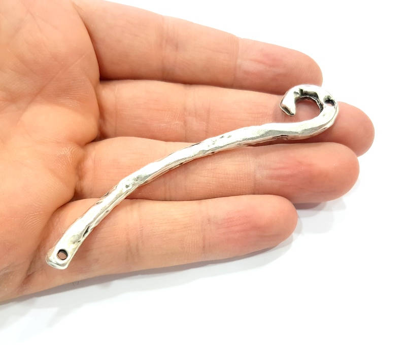 Silver Charms Antique Silver Plated Connector (88x5mm) G9630