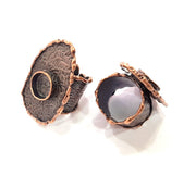 Copper Ring Blank inlay Ring Blank Mosaic Ring Bezel Base Settings Cabochon Mountings (10mm blank ) Antique Copper Plated Brass G8988