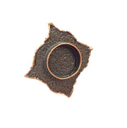 Copper Ring Blank inlay Ring Blank Mosaic Ring Bezel Base Settings Cabochon Mountings (20mm blank ) Antique Copper Plated Brass G8991