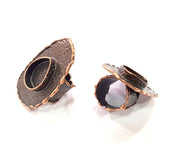 Copper Ring Blank inlay Ring Blank Mosaic Ring Bezel Base Settings Cabochon Mountings (20x15mm blank ) Antique Copper Plated Brass G8993